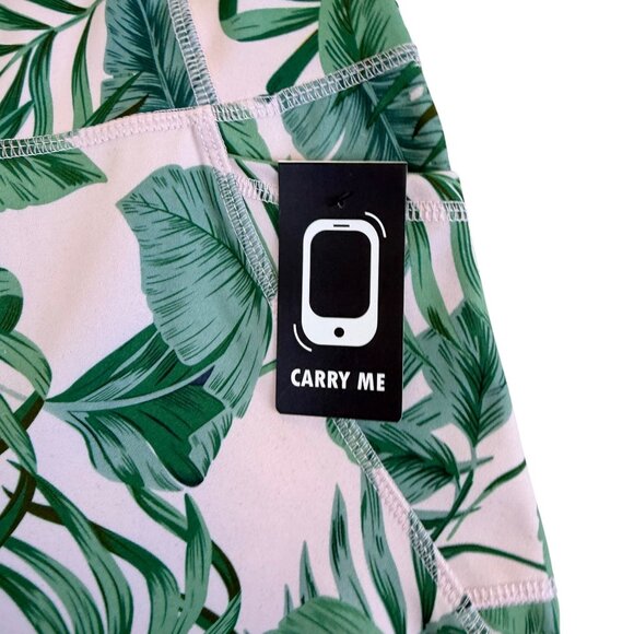 Gottex Women’s Green Leaf Print High-Waist Shorts With Pockets Size S - New - Picture 3 of 9